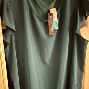 Papermoon by Stitch Fix teal/blue blouse size 3x